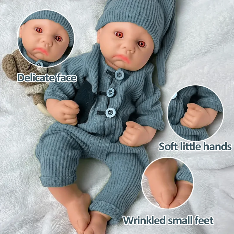 

16,14-дюймовая реалистичная силиконовая дискета Reborn Baby, 5,6 фунта, кукла для новорожденных с открытым ртом