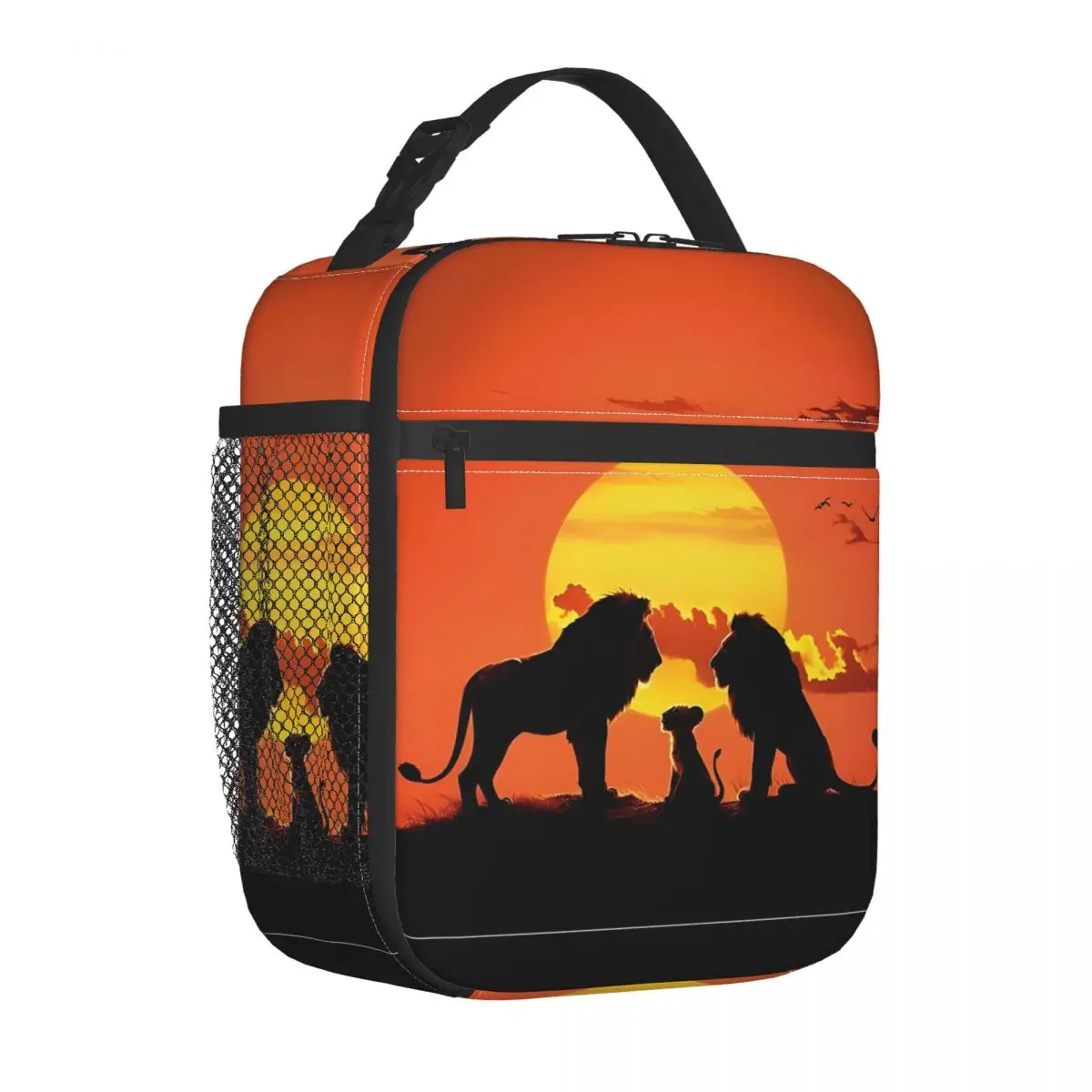 

The Lion King Insulated Lunch Bag High Capacity Cartoon Africa Animal Meal Container Cooler Bag Tote Lunch Box Bento Pouch