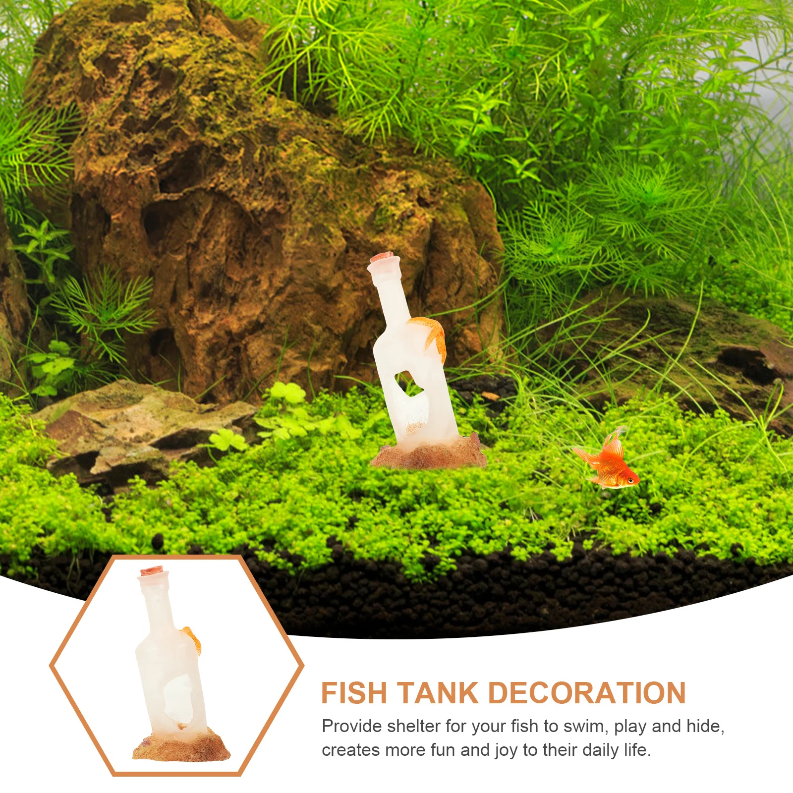 

Coral Resin Aquarium Bottle Decor Creative Small Fish Tank Ornament Decorative Desktop Aquarium Supply Underwater Fish Tank