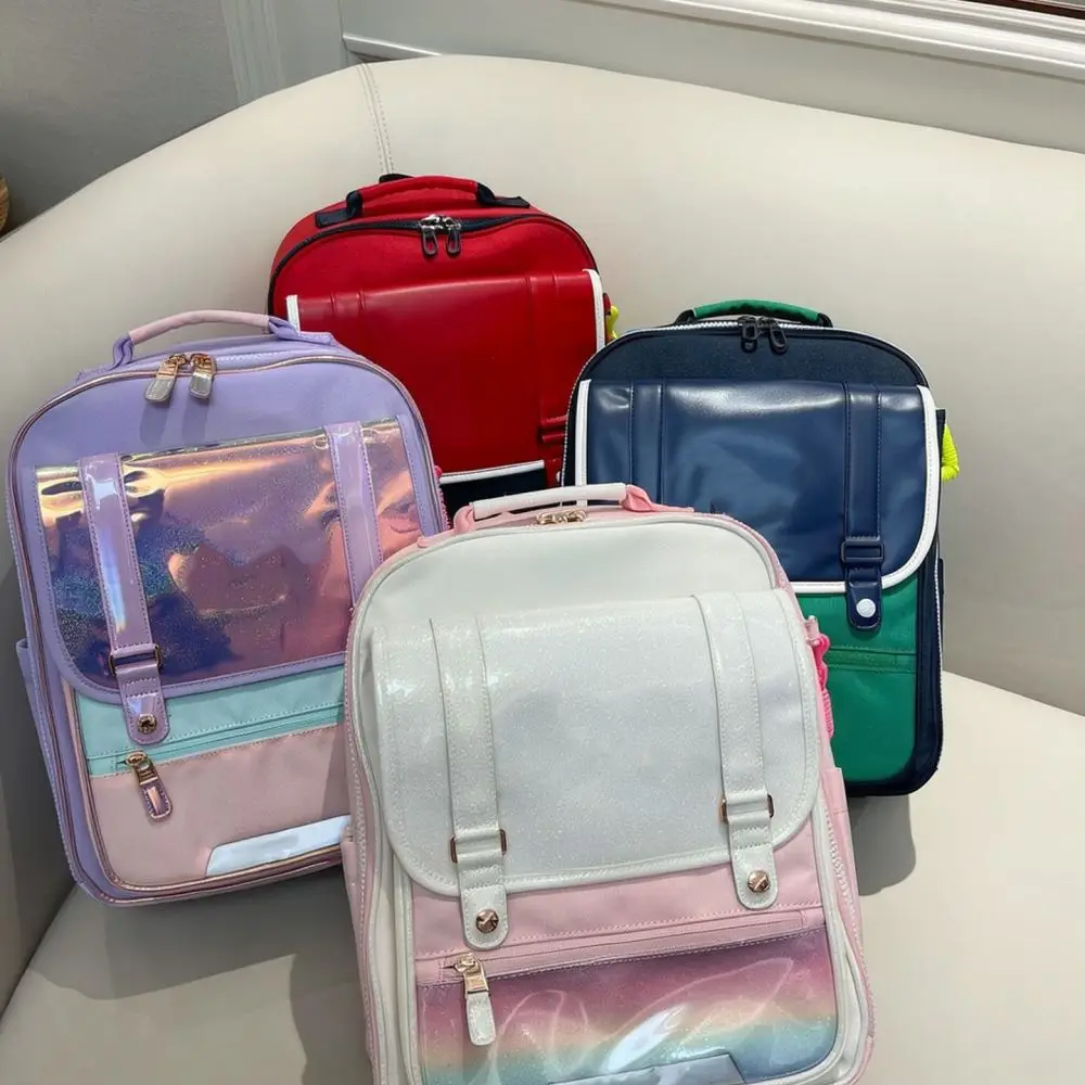 Children Backpack Four Piece Set Cute School Bag Ergonomic Breathable Student Rucksack For Elementary School Boys Girls