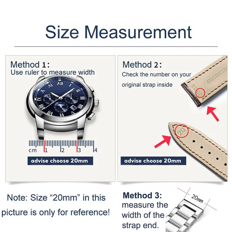 Genuine Leather Crocodile Veins Strap 10 12mm 13 14mm 15 16mm 17mm 18mm 19 20mm 22mm 24mm Watch Band Watch Belts Wristwatch Band