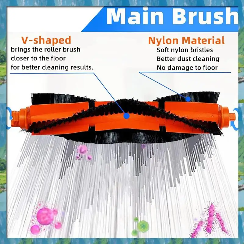 

The For WYZE Robot Vacuum Cleaner Main Side Brush Hepa Filter Replacement Parts Accessories