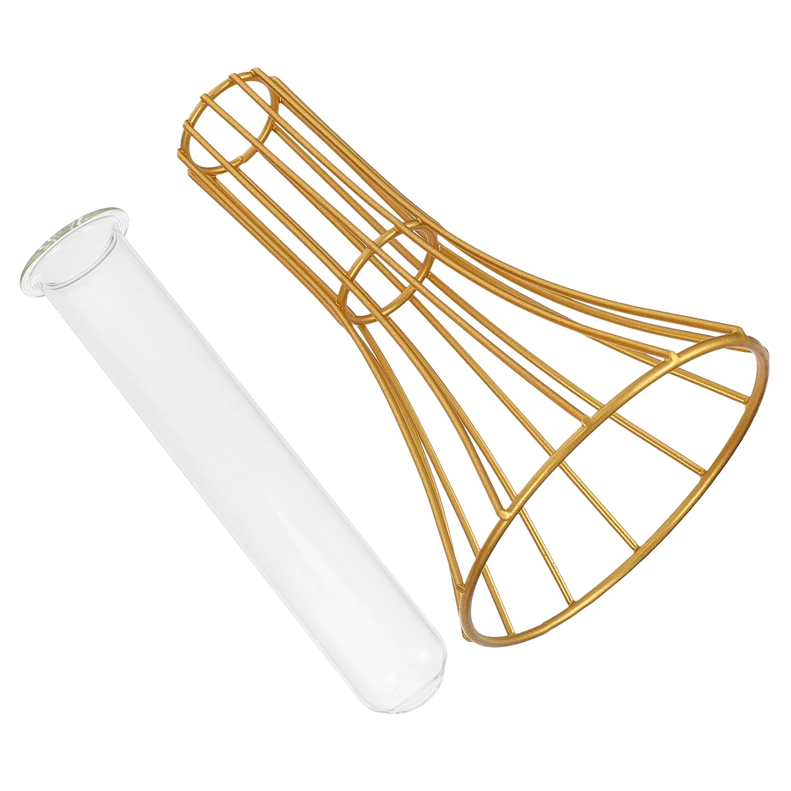 

1Pcs Mini Glass Vase Slim Waist Hydroponic Decorative Flower Bottle Iron for Home Office Garden Table Display Slim Waist Vase