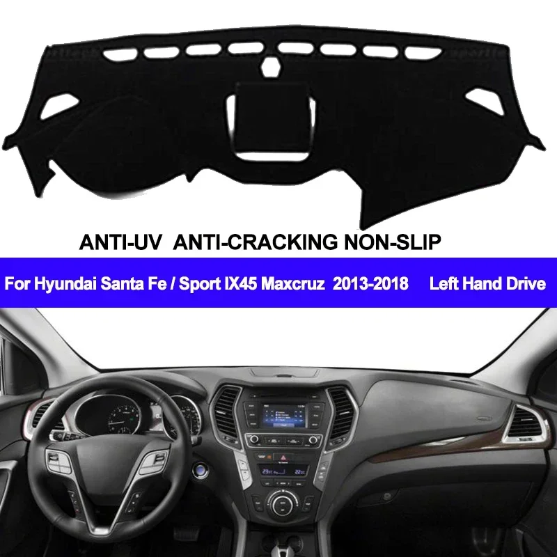 Car Dashboard Cover Dash Mat Dash Pad Carpet Anti-UV For Hyundai Santa Fe Santa Fe Sport IX45 Maxcruz 2013-2016 2017 2018