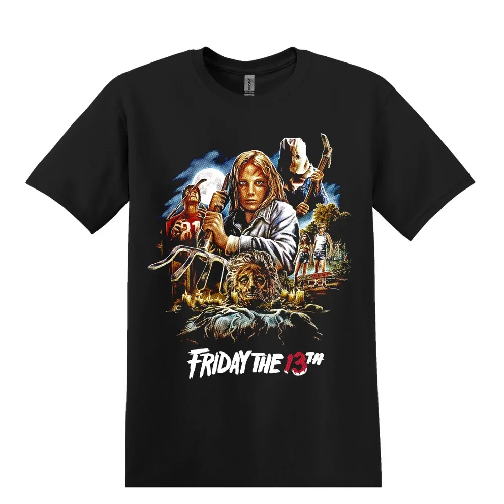 Friday The 13th Movie Horror T-Shirt Black