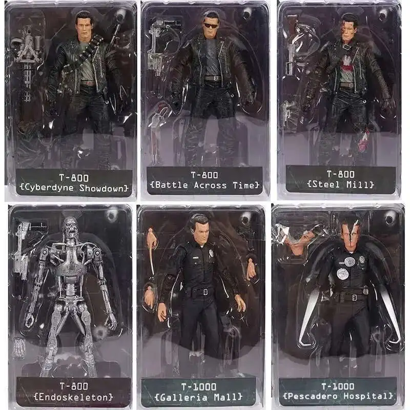 Terminator Judgment NECA Day T-800 Endoskeleton T-1000 figura de acción de PVC juguetes de modelos coleccionables