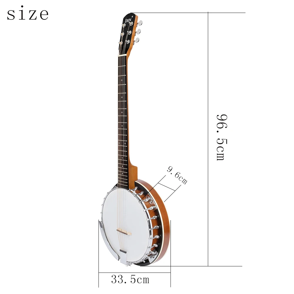 IRIN Banjo 5/6 String Banjo Guitar 22 Frets Sapele Material Stringed Instrument With Bag Strings Capo Strap Pick Accessories