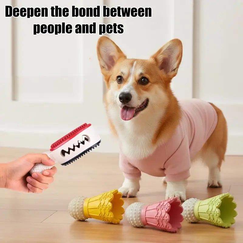 【HMA】Badminton Shape Bite-Resistant Dog Toy Interactive Chew Toy Relieves Boredom Teeth Grinding Stick Puzzle For Dogs Self-Fun