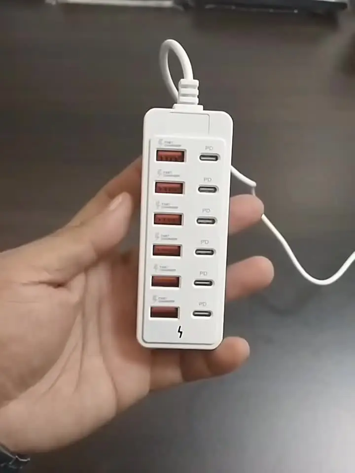 Fast-Charging Multi-Port Charger, 6-Port USB with Individual Ports & Power Indicator, Compatible with USB-C/USB-A Devices - view 5