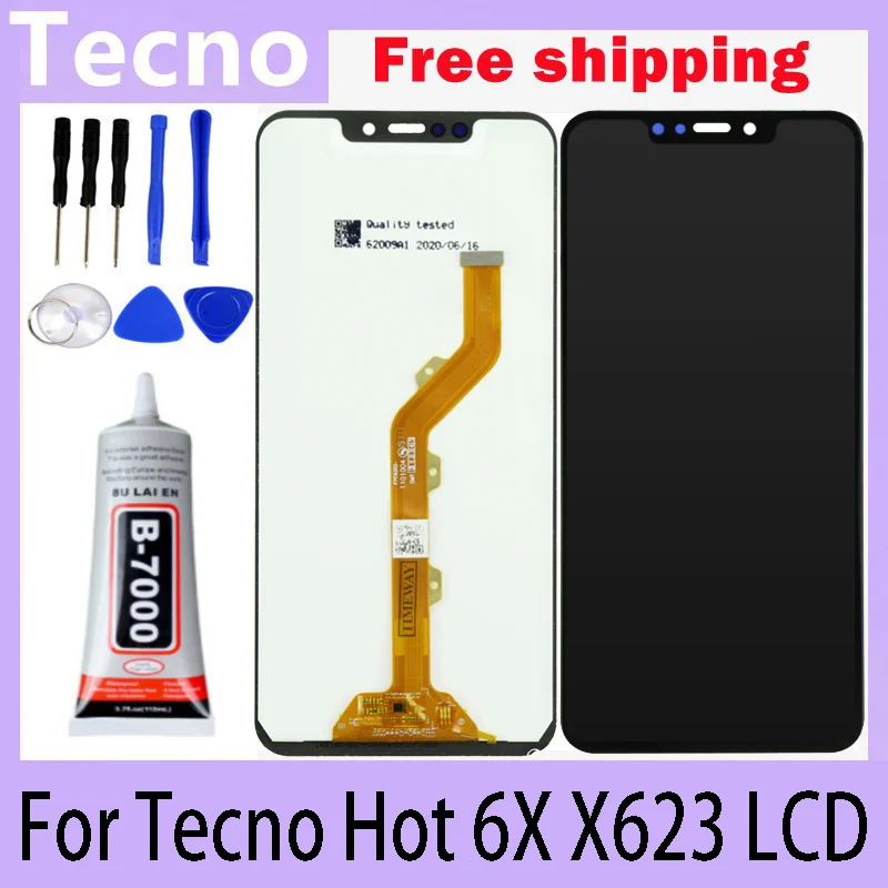 

LCD Screen and Digitizer Full Assembly for Tecno Infinix Hot 6x X623(Black)