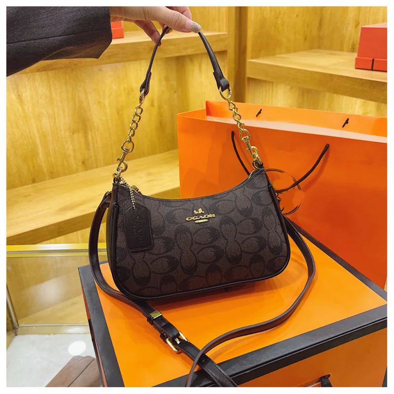 Hochwertige Damen-Umhängetasche, klassische Vintage-Handtasche, elegante Designer-Ledertasche für Frauen. – Detail 9