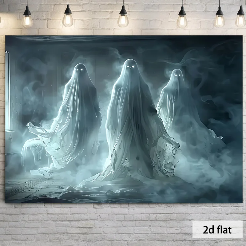 (Partybanner) 1 Stück, 2D-Flachspektrum-Phänomen im Hintergrund eines verlassenen Raumes