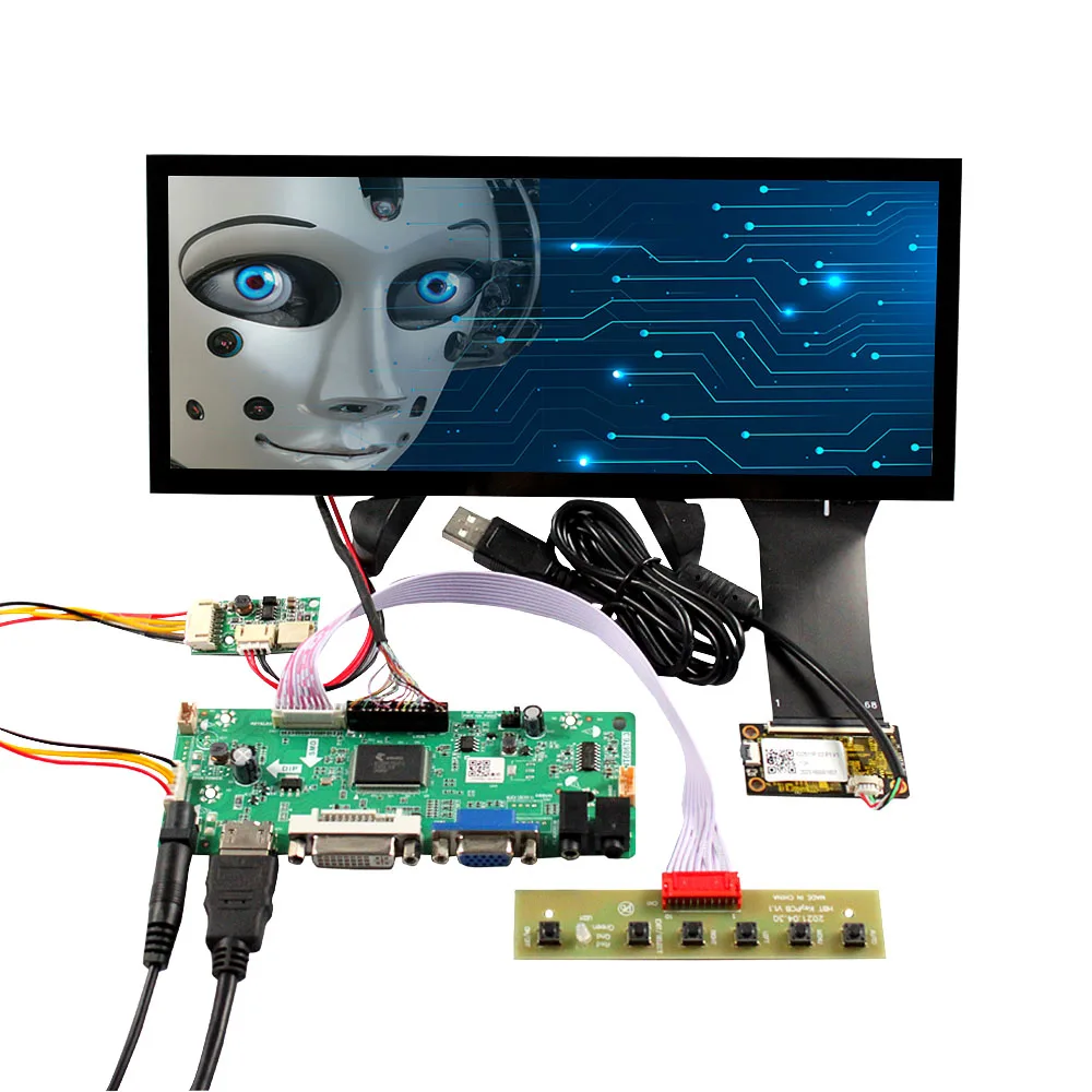 10.3''1920X720 Ips Capacitive Touch Lcd Display 800Nits High Bright Lcd Screen Monitor Touch Screen With M.Nt68676 Driver Board