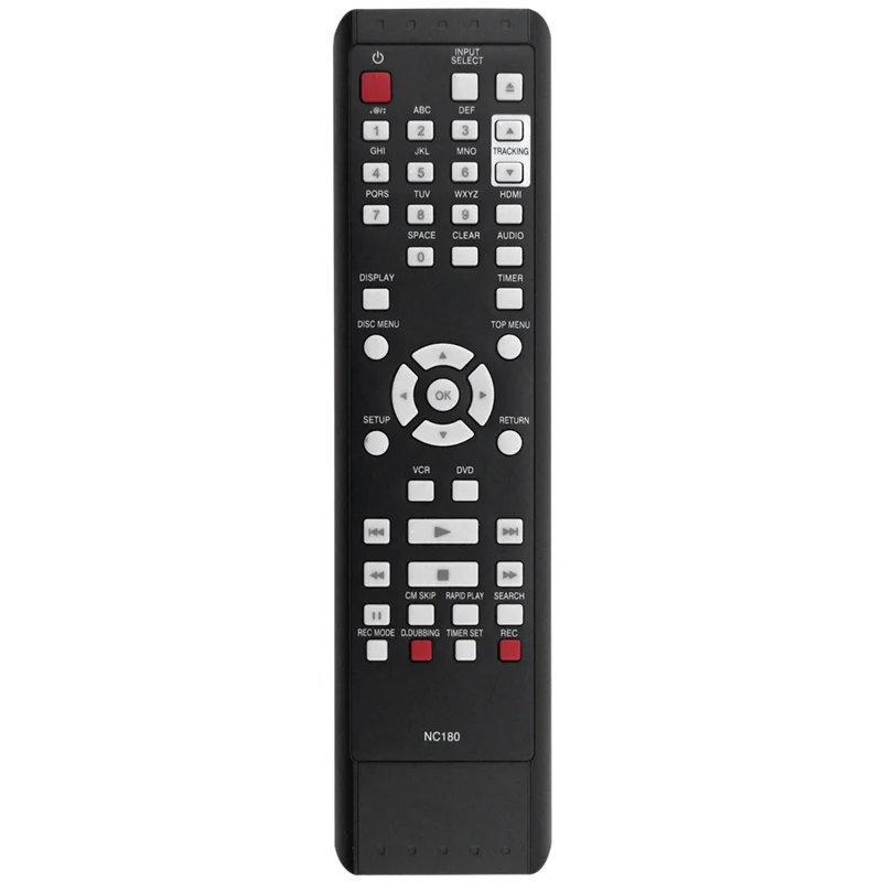 

Пульт дистанционного управления ABKQ-Replace NC180 NC184 для видеомагнитофонов Funai VCR Recorder DVDR ZV42FX4A ZV427FX4