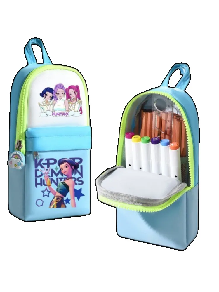 Nouveau KPop Demon Hunters Rumi trousse de papeterie créative impression de grande valeur étudiant trousse à crayons étanche portable de grande capacité