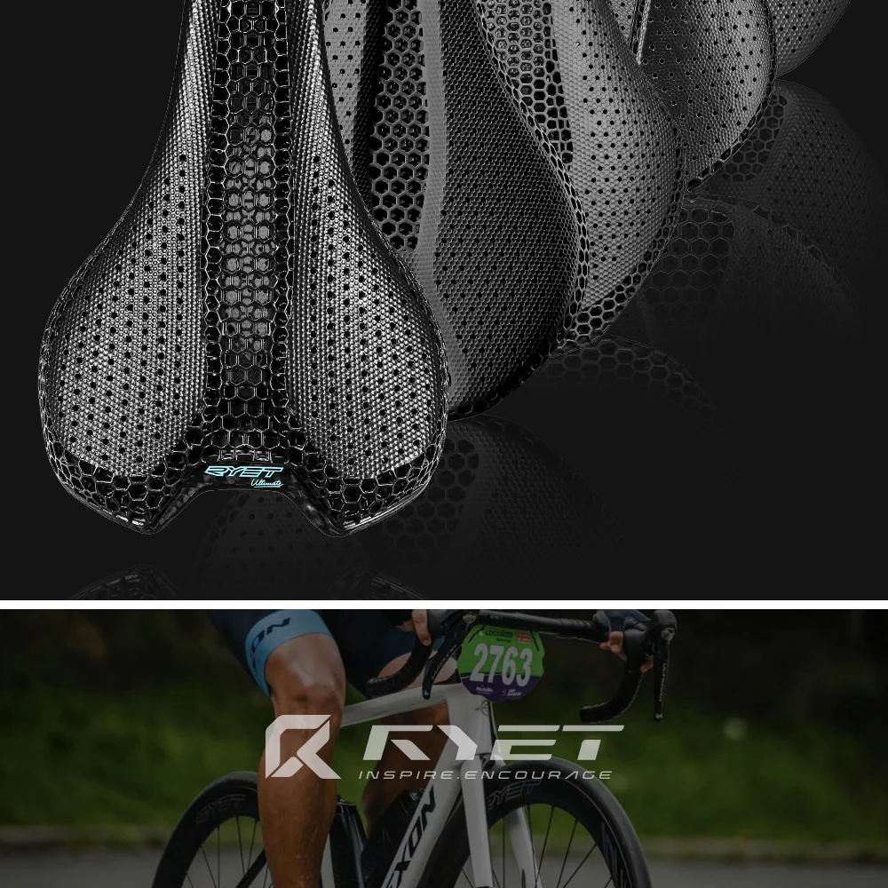 2026RYET Ultra Vollcarbon 3D-Gedruckter Fahrradsattel 145mm 205g 7*9 Hochmodul-Carbonfaser-Basis MTB Mountainbike-Sitz Teile – Detail 2