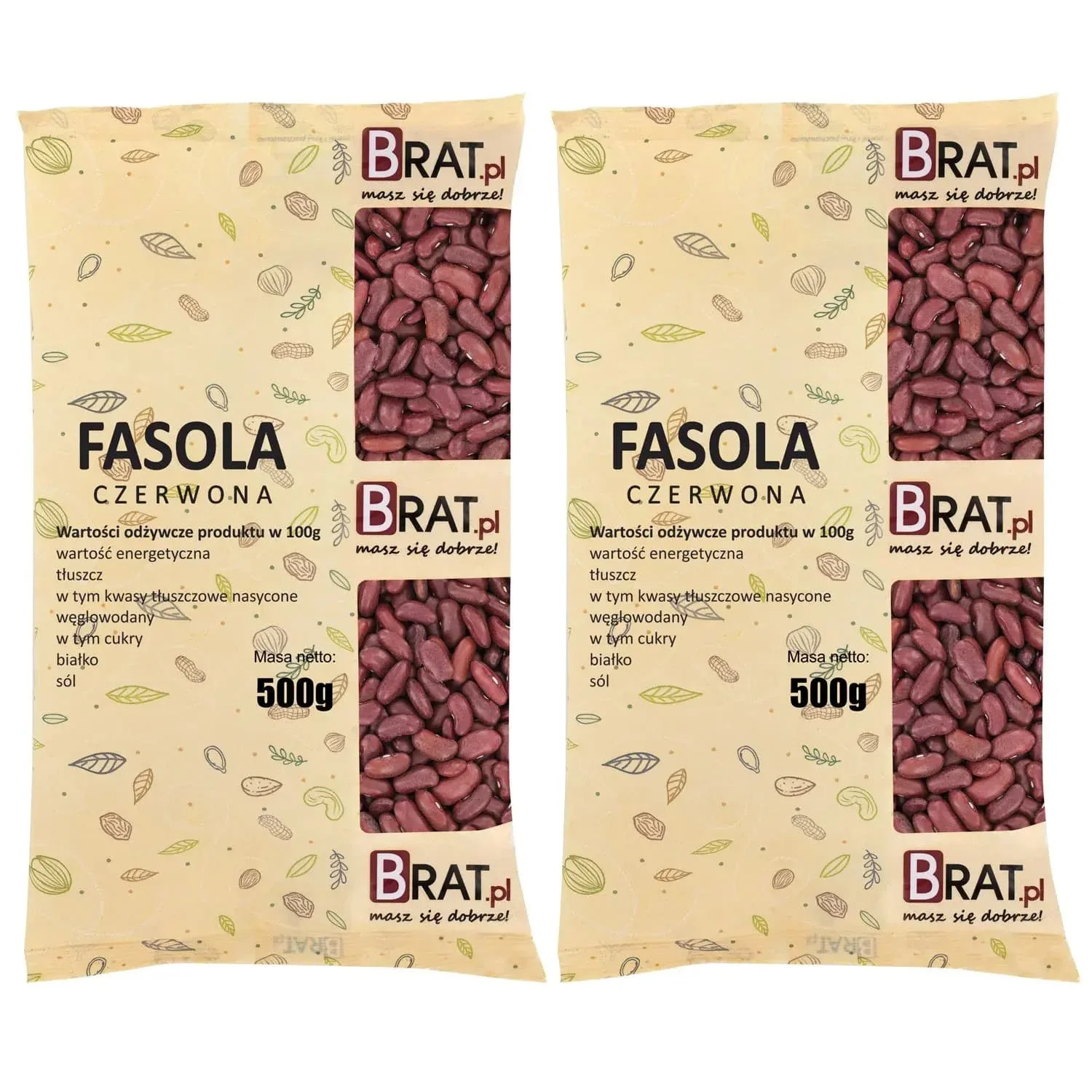 Fasola czerwona 1kg (2x500g)