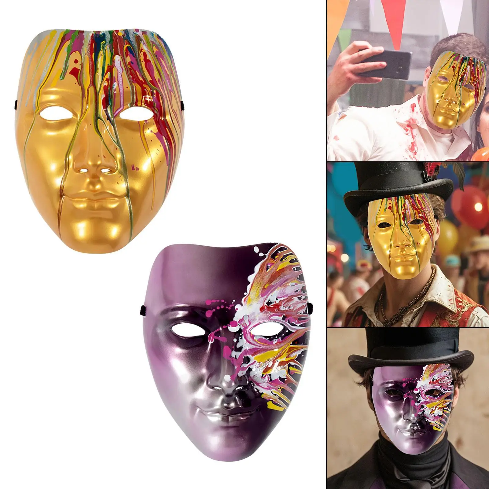 Männer Gesichtsmaske Cosplay Vielseitig Stilvoll Kostümzubehör Maske für