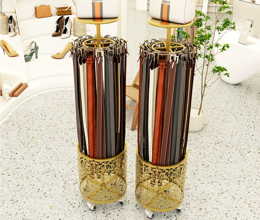 

Belt rack, belt display rack, multifunctional shelf, clothing store display rack, floor standing multi-layer tie, island rack