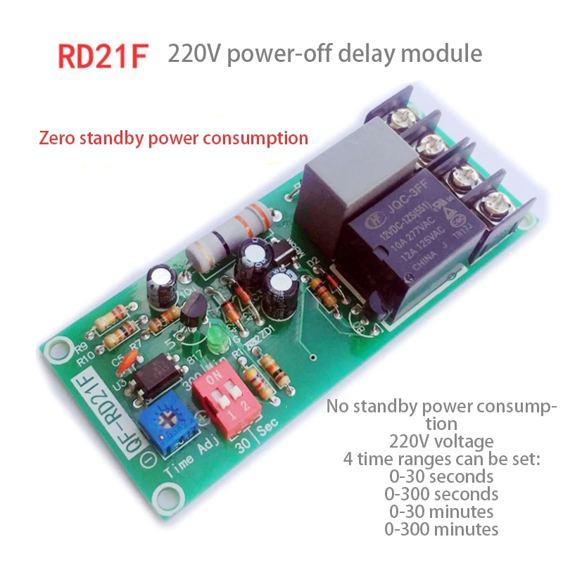 HOT AC100V-220V Adjustable Timer Control Relay Module Turn Off Delay Switch Board for Exhaust Fan Mr22 19