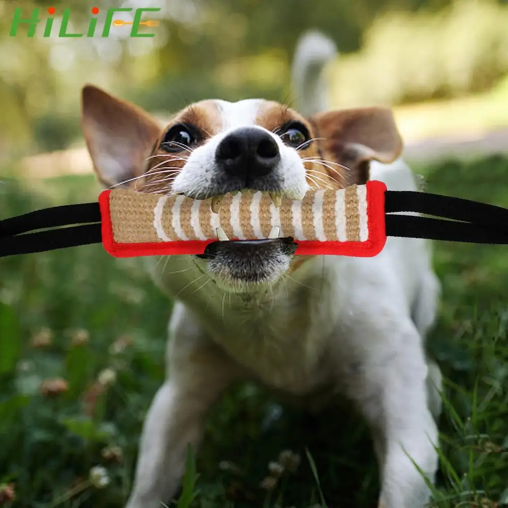 

Dog Training Pillow Bite Tug Durable Dog Bite Stick Chewing Pet Toy With 2 Rope Handles Dog Training