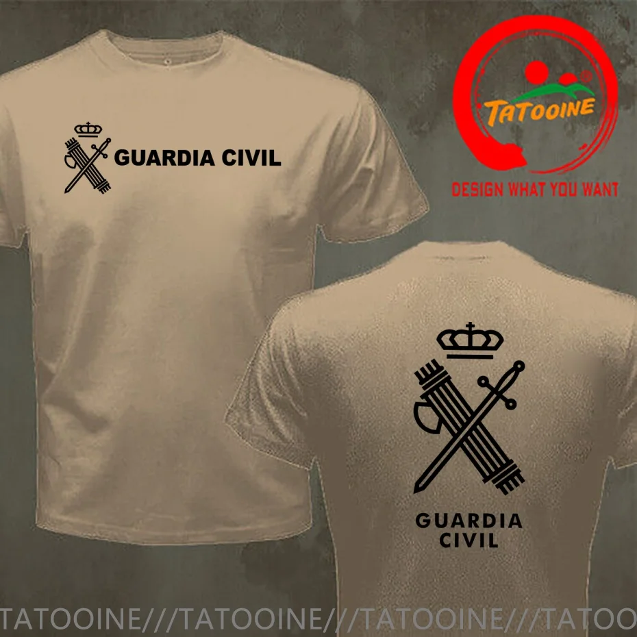 Emblem Of Spain Guardia Civil Espanola T Shirt Men Fashion Trendy Casual Clothing Stylish Tops Tee Shirt Leisure Tshirt