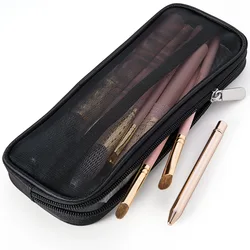 Makeup Brush Travel Case Cosmetic Toiletry Bag Organizer for Men Women Beauty Tools Mesh Dopp Kit Pouch Wash Storage Accessories