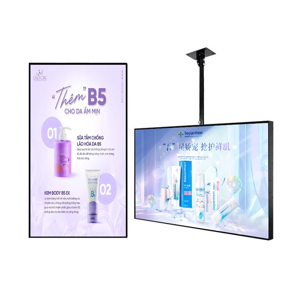 

Large Size 55 Inch Wall Mounted 1080P Smart LCD Screen IPS Panel Advertising Screen Digital Display Signage Kiosk