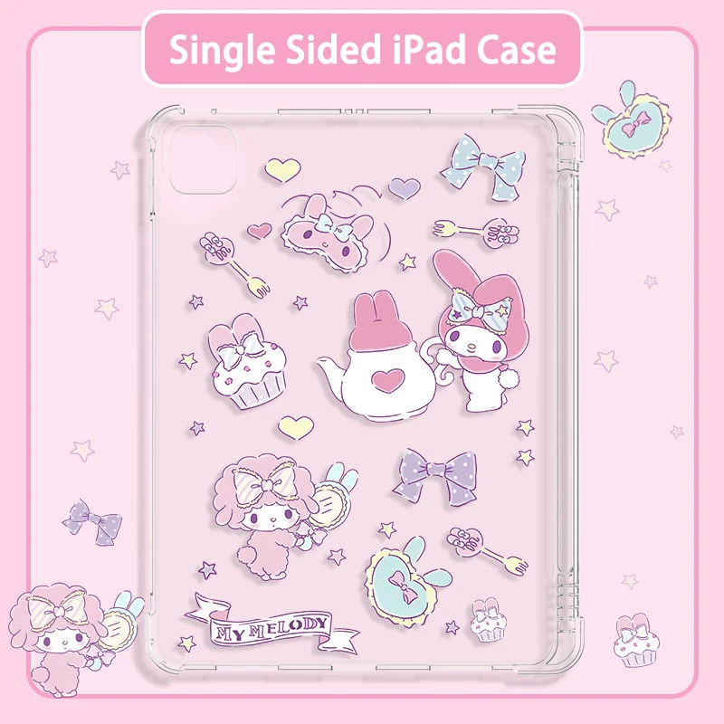 Kawaii MyMelody Silicone Case for iPad Pro 11 12.9 TPU Airbag Cover for Ipad  Air 4 5 Mini 1 2 3 4 7/8/9th 10th 10.9 Back Cover