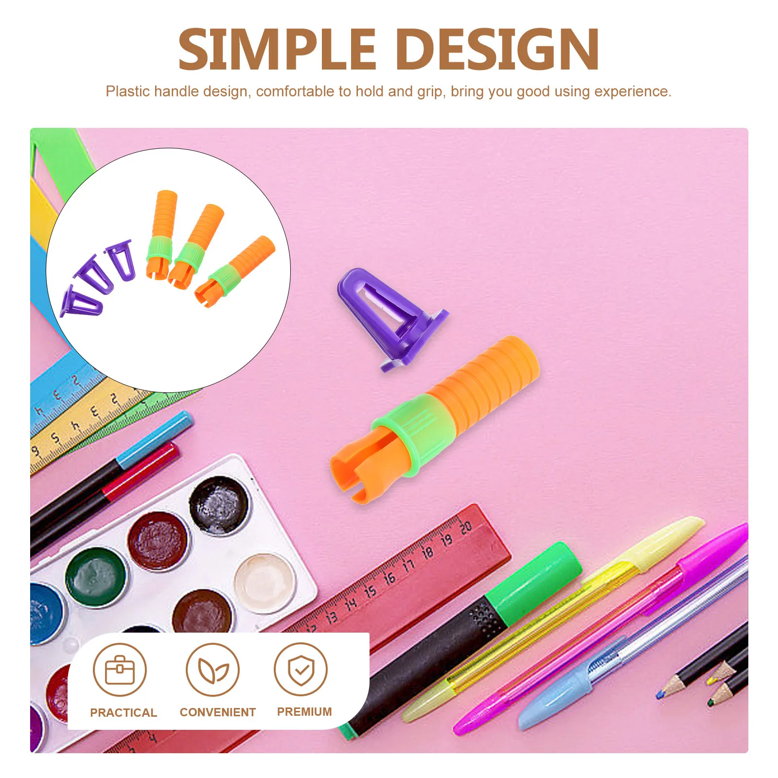 

20pcs Oil Pastel Extender Crayon Holder Plastic Cap for Kids Drawing Supplies Lightweight Portable