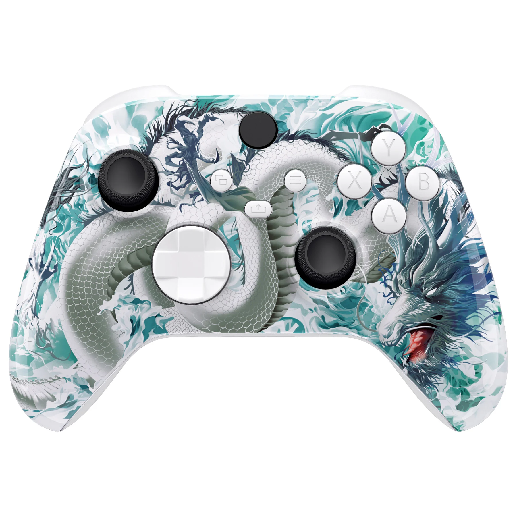 eXtremeRate Custom Pattern Part Faceplate, Soft Touch Grip Front Housing Shell Case for Xbox Series X/S (Xbox Core) Controller
