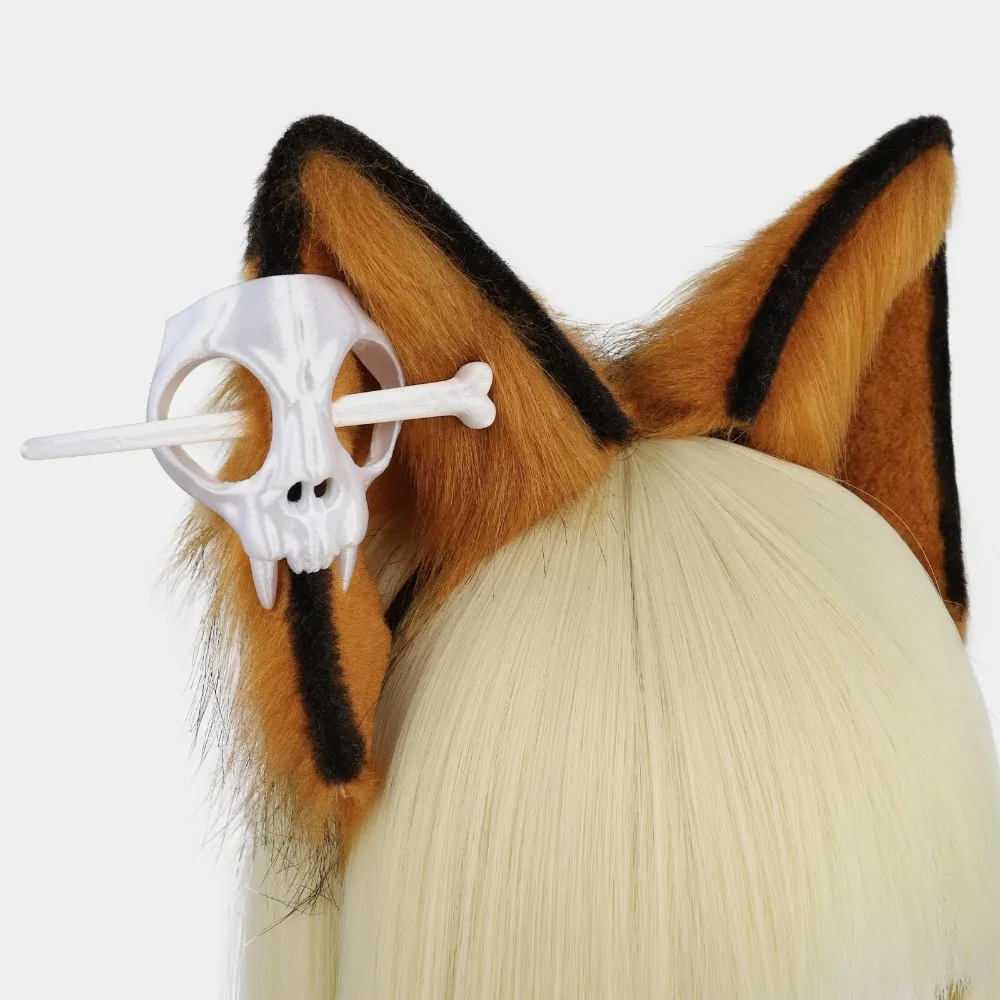 Furry Ears Headband Animal Fox Wolf Dog Faux Fur Realistic Costumes Accessory for Cosplay 3