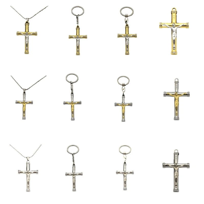 5pcs Christian Charm for Jewelry Making Handmade Pendants DIY Necklaces Keychains Jewelry Finding Religious