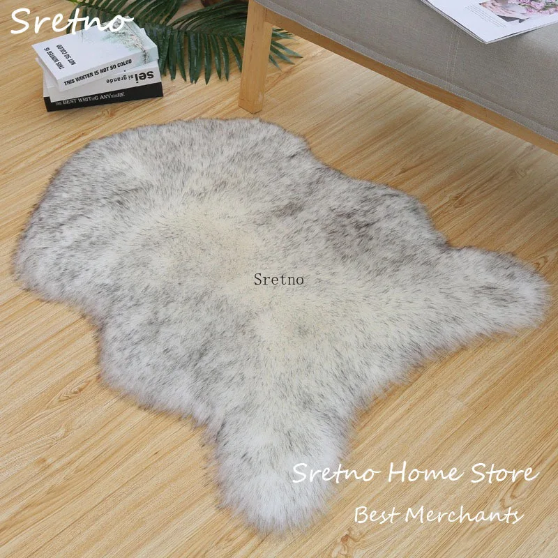 

Sretno Imitation Wool Carpet Plush Sofa Floor Mats European Living Room Carpets Bedroom Bedside Feet Mat Home Decoration Rugs
