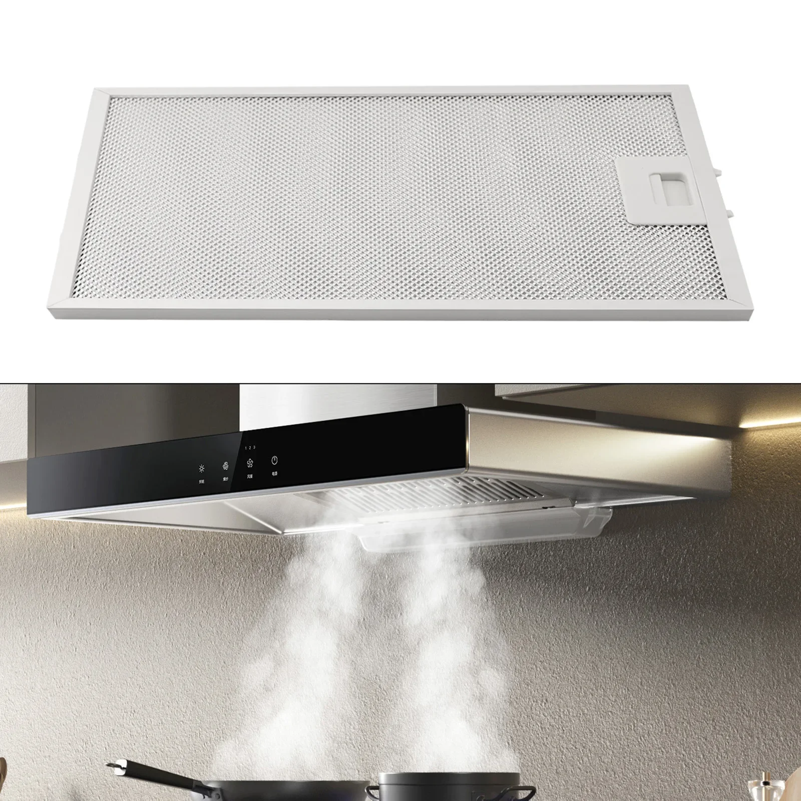 

Aluminum Filters Cooker Hood Filter Air Circulation Maintain Air Circulation Easy Installation Cooker Hood Filter
