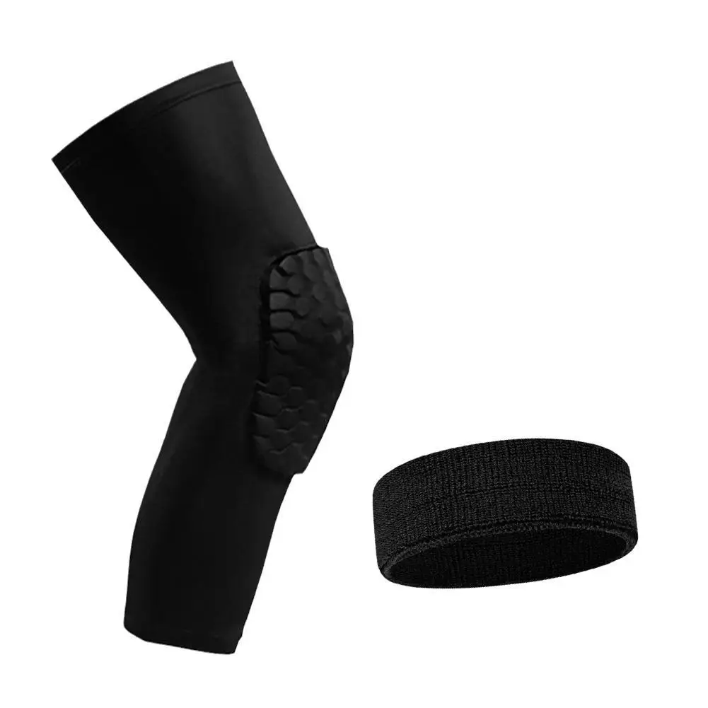 1PC Basketball Knee Pads Sleeve Honeycomb Brace Elastic Kneepad Protective Gear Patella Foam Support Volleyball Support