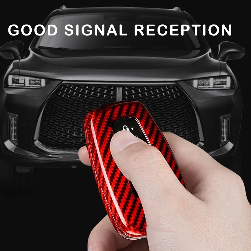 Carbon Fiber Key Fob Case Cover Protector For 2018-2024 Toyota RAV4 Camry Corolla Avalon C-HR Prius GT86 Highlander Key Shell