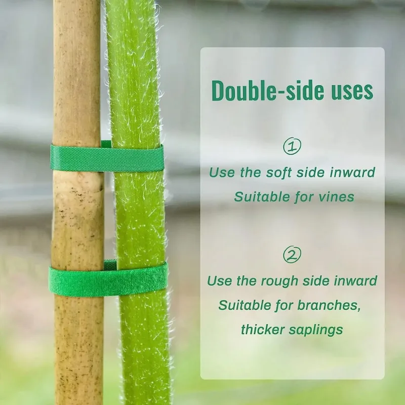 10/1Pcs Plant Ties Nylon Plant Bandage Resealable Green Garden Twine Grape Vines Tomato Support Cable Ties Home Plant Supplies