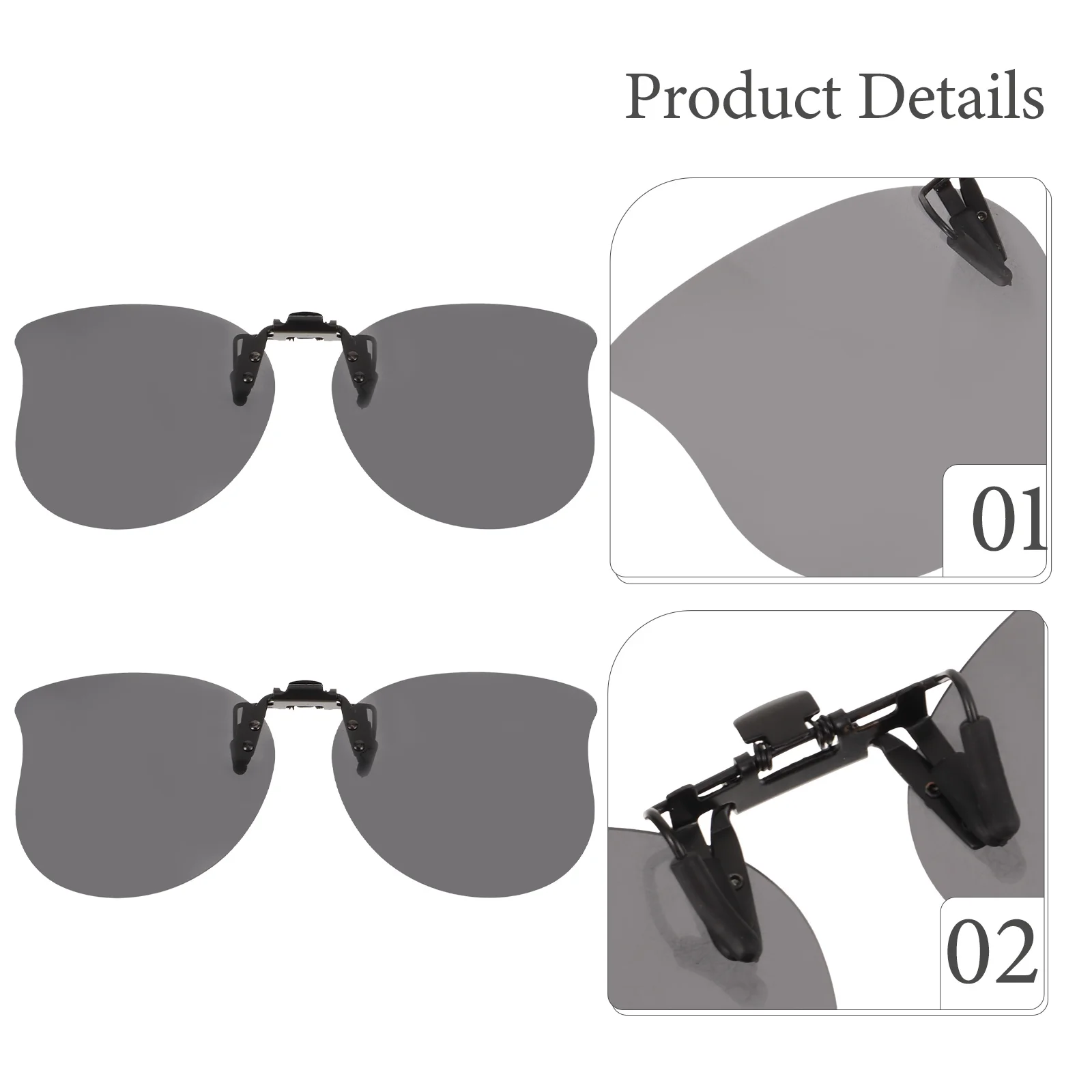 

Polarized Clip on Sunglasses Men Women Unisex Driving Fishing Outdoor Flip Up Sunglass Clip Over Glasses Frame