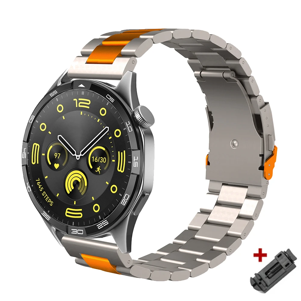 Correa de titanio de lujo para HUAWEI WATCH GT 4, 46mm, GT 4 Pro 3 Ultimate Honor GS 3 Pro, pulsera MagicWatch de Metal de 22mm