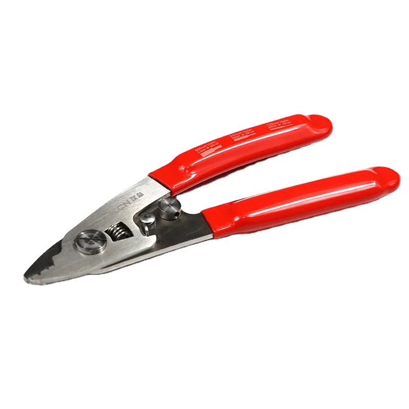 Tekcn TC-01 Optical Pliers Tool Fiber Three Hole Miller Clamp Wire Stripper for 4G Network Drop Fiber Optic Cable Stripper