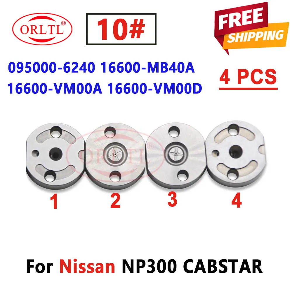

4 PCS 095000-6240 095000-6241 Diesel Nozzle 095000-6243 16600-VM00D Fuel Injector Valve Orifice Plate 10# for Nissan Frontie