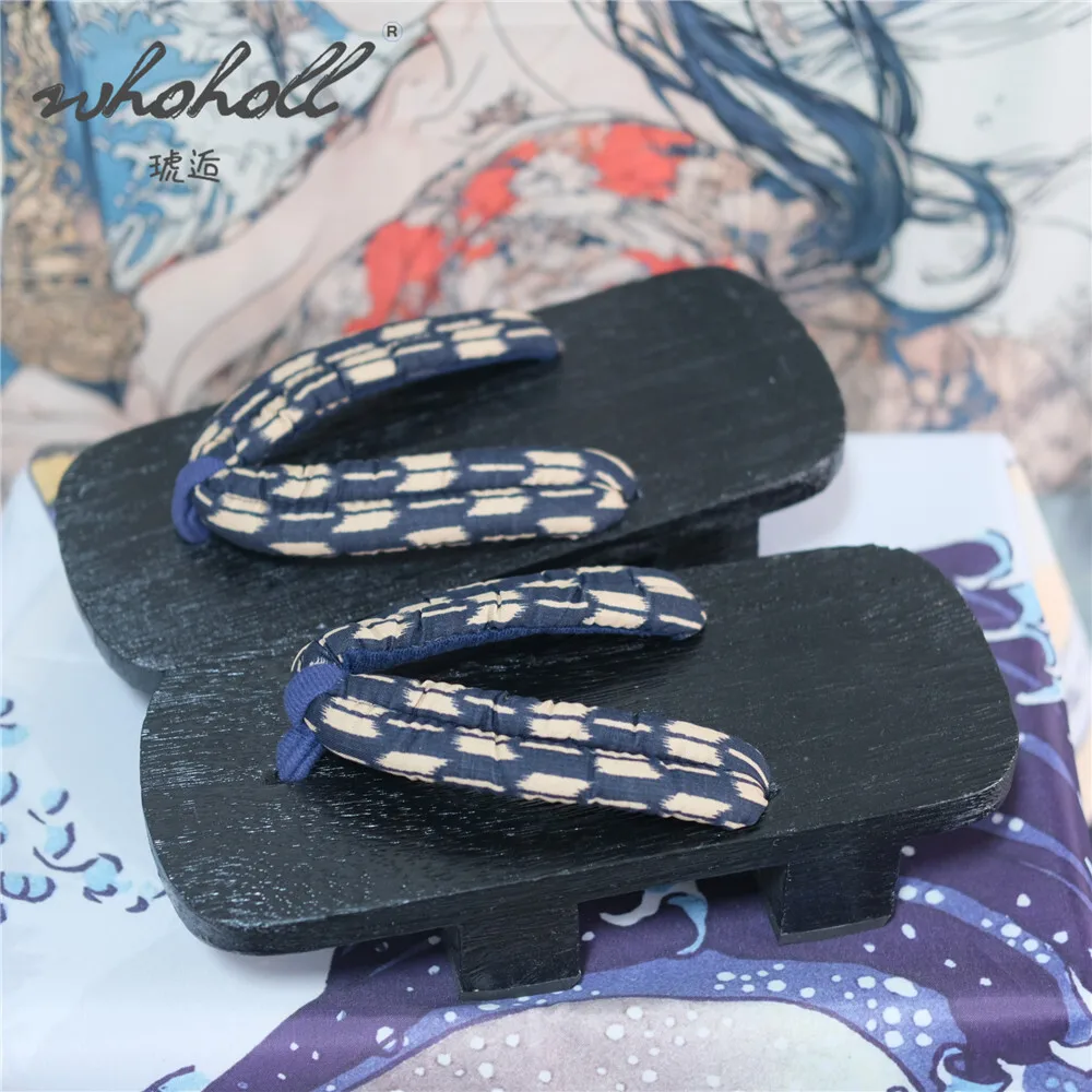 Japanese Wooden Geta Summer Flip Flops Man Women Slippers Two-teeth Thick Platform Coplay Costumes Shoes Flip Flops Clogs