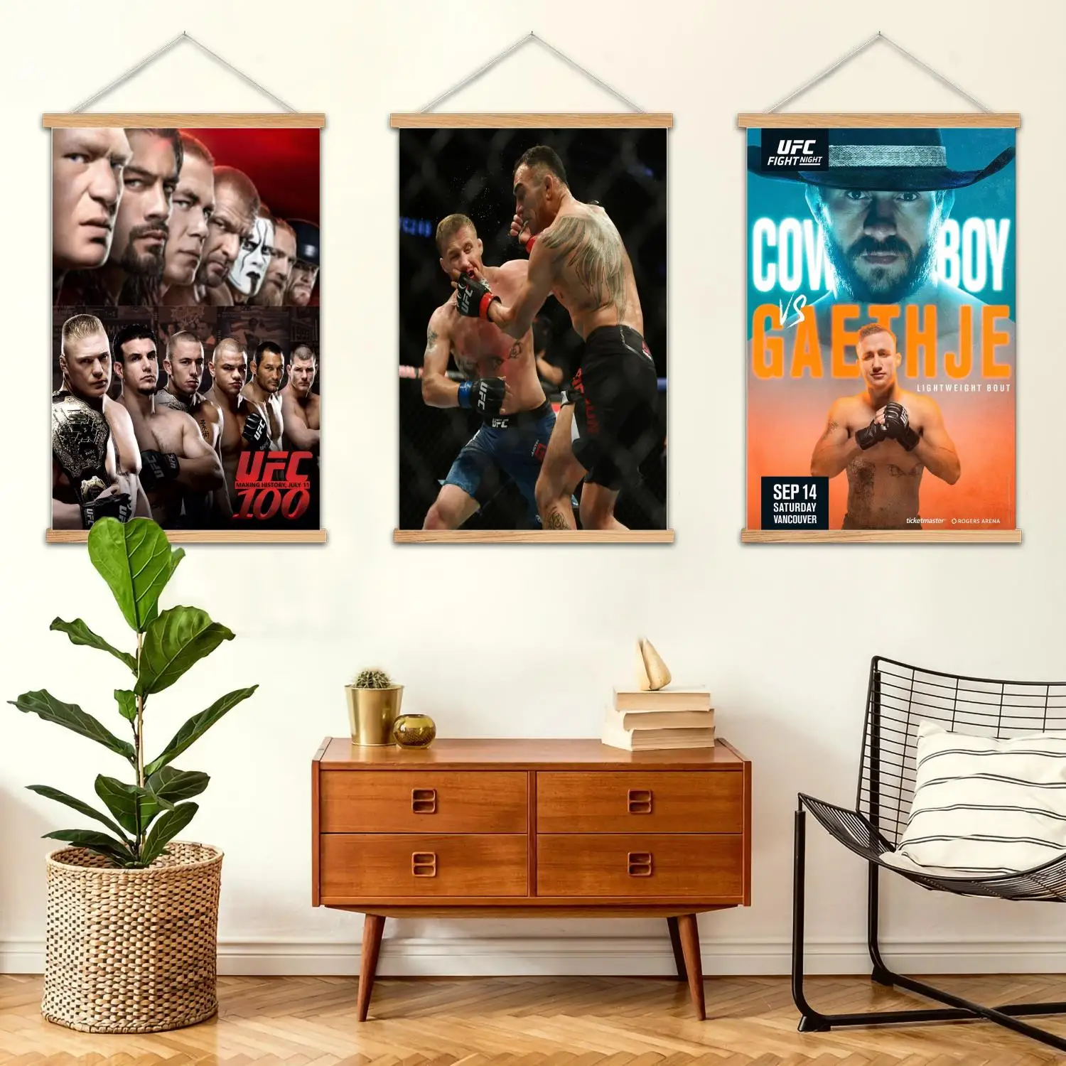 justin gaethje Framed Wall Painting Canvas Art Poster and Wall Art,  Modern Family, Bedroom Decor, Posters,Decorative painting