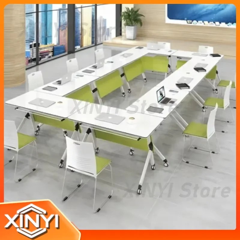 Folding Training Table for Educational Institutions Mobile Design Multifunctional Conference Table and Chair Set Tutor Desk