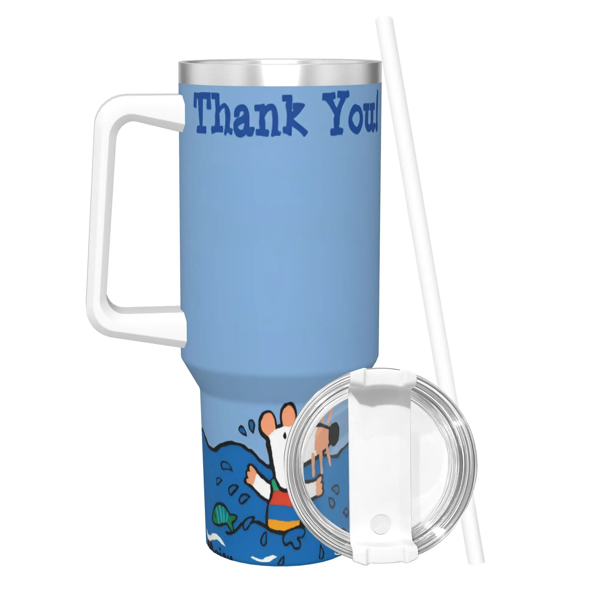 Maisy Mouse 40oz Tumbler Stainless Steel Double Wall Vacuum Insulated  Travel Mug With Straw