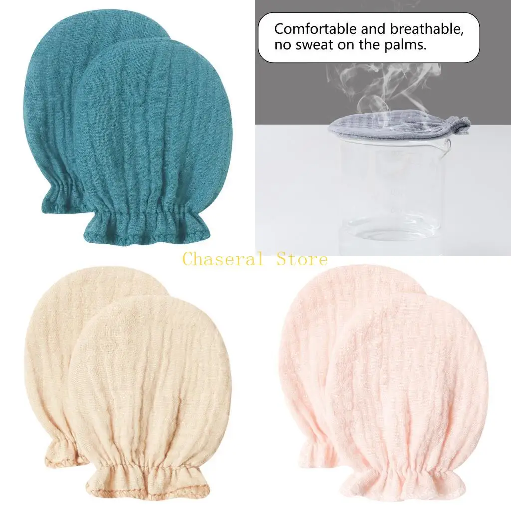 

E7CE 1 Pair Cotton Scratch Proof Mittens for Newborns and Sensitive Skin Protections