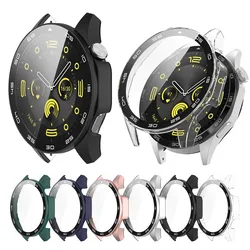 PC+Glass Protective Case For Huawei Watch GT4 46mm Full Screen Protector Shell Bumper