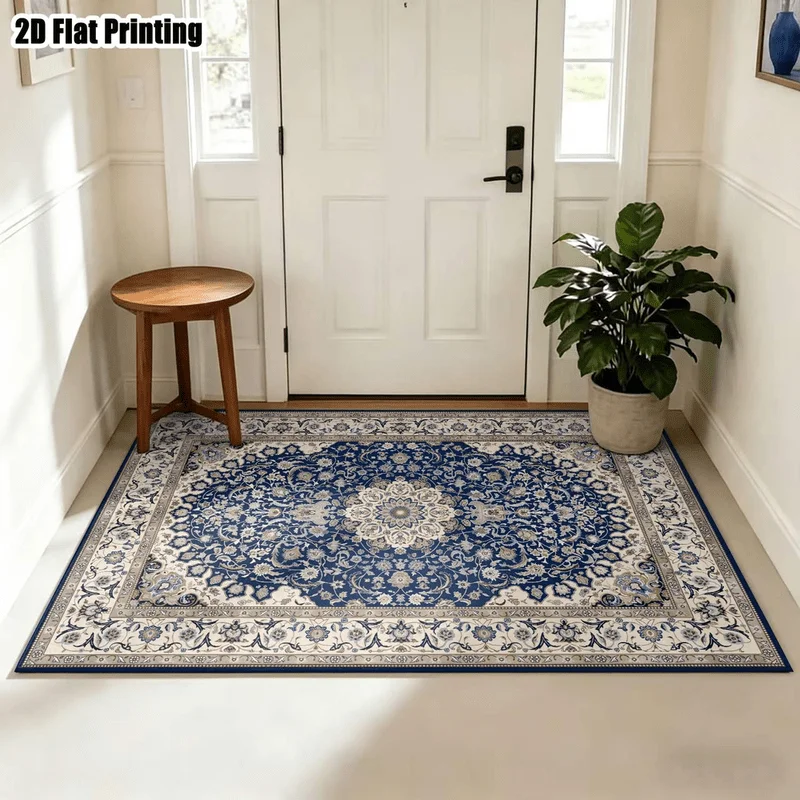 1Pc European Palace Retro Persian Pattern Rug, Machine Washable, Personalized Decoration, Essential for Light Luxury Home, Applicable to Living Room, Bedroom, Entryway, Office, Corridor and Other Areas