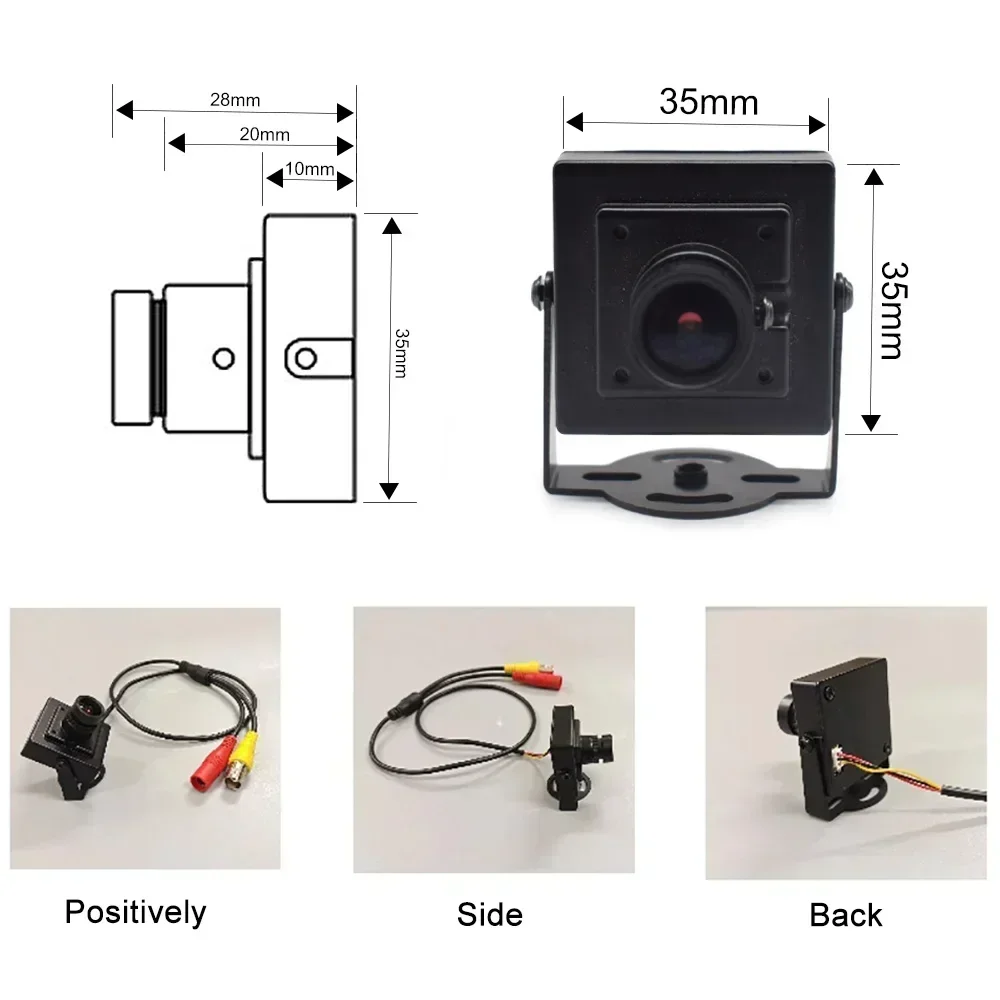 1080P HD Mini Schwarzlicht Nachtsichtkamera 2MP Miniaturer AHD Kamera Analoge Sicherheitsüberwachung Micro Video Monitor